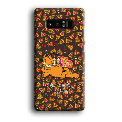 Garfield Think Happy Everytime Samsung Galaxy Note 8 Case-Oxvistore