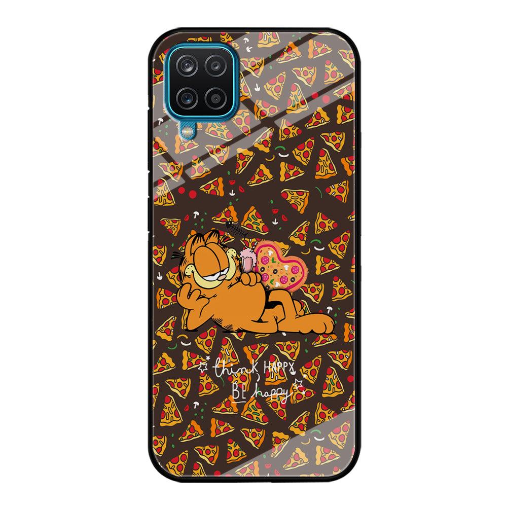 Garfield Think Happy Everytime Samsung Galaxy A12 Case-Oxvistore