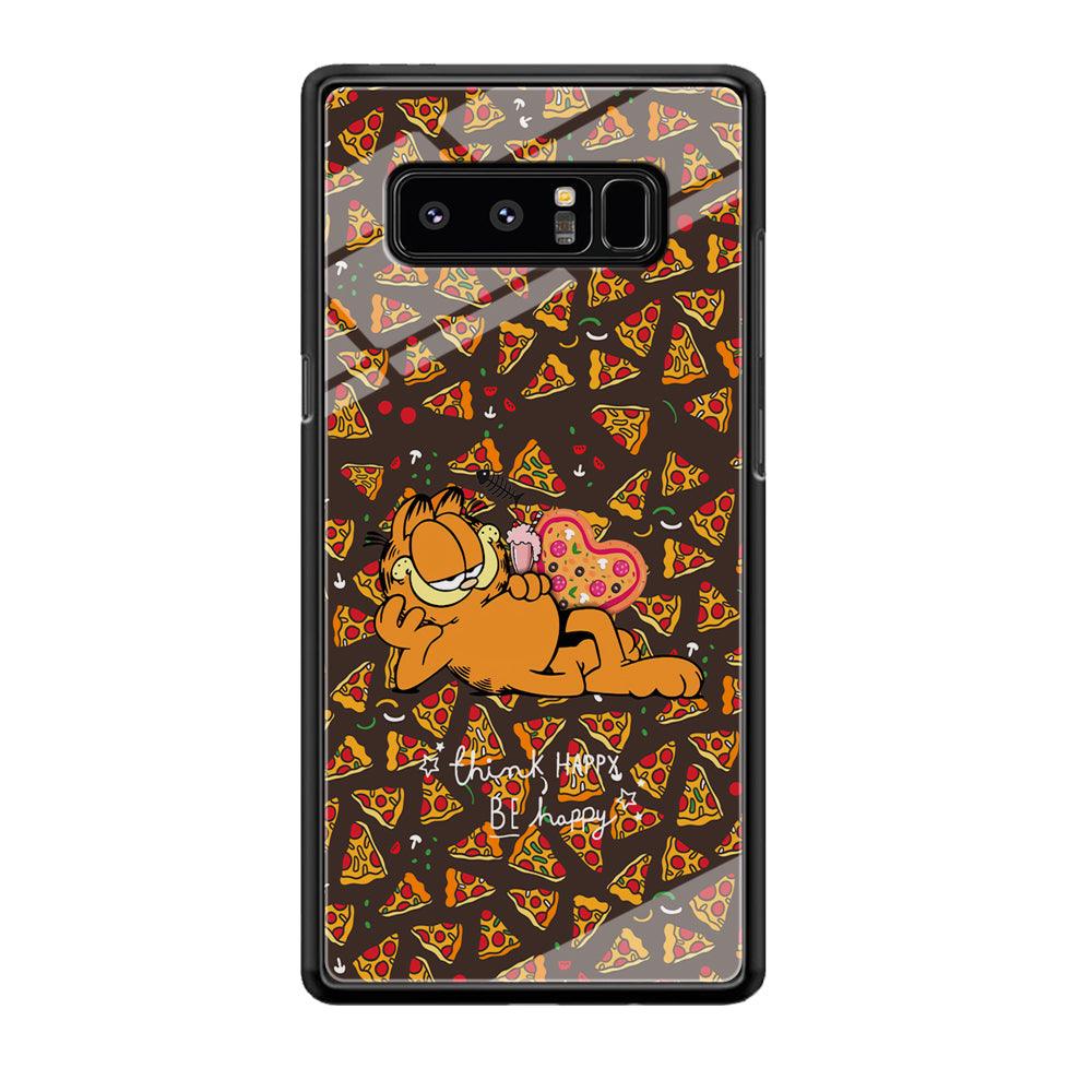 Garfield Think Happy Everytime Samsung Galaxy Note 8 Case-Oxvistore