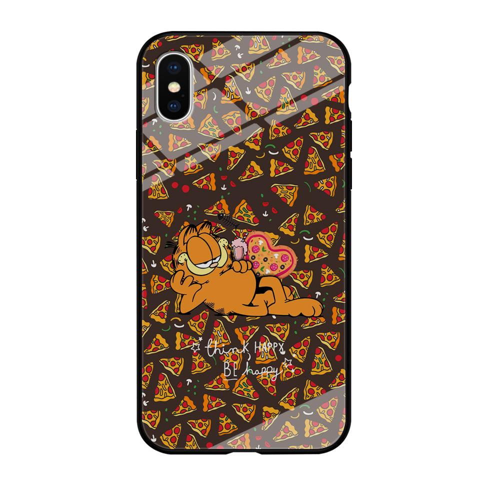 Garfield Think Happy Everytime iPhone X Case-Oxvistore