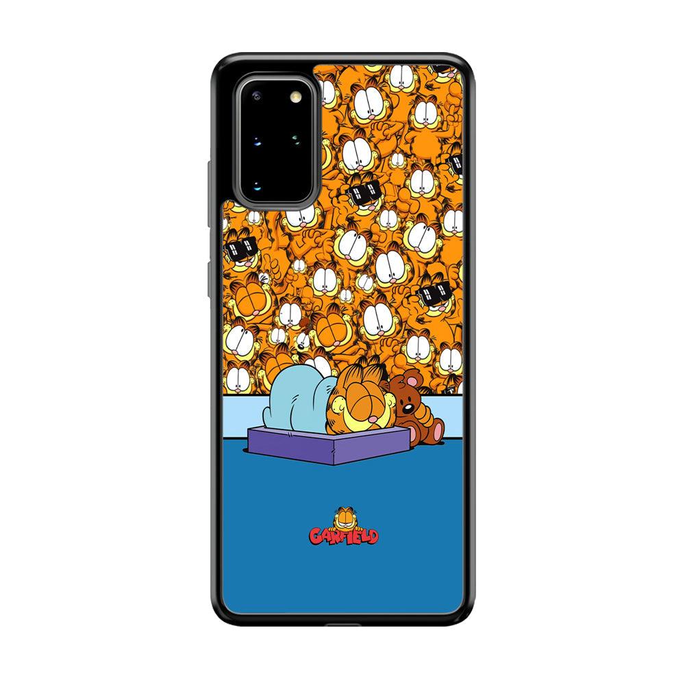 Garfield Warm on Sweet Dreams Samsung Galaxy S20 Plus Case-Rubber Black (2D Case)-Oxvistore
