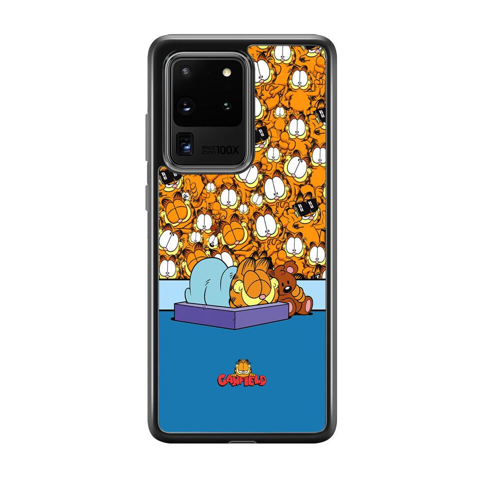 Garfield Warm on Sweet Dreams Samsung Galaxy S20 Ultra Case-Rubber Black (2D Case)-Oxvistore