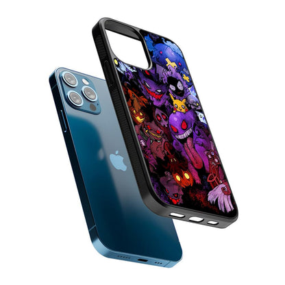 Ghost Type Pokemon Gengar 2D Rubber Phone Case-Oxvistore