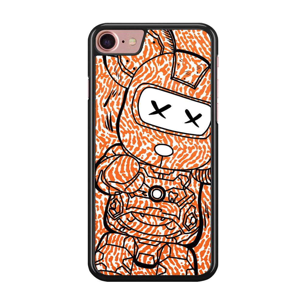 Giant Robot Doll iPhone 7 Case-Rubber Black (2D Case)-Oxvistore