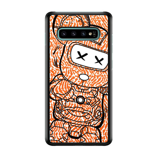 Giant Robot Doll Samsung Galaxy S10 Case-Rubber White (2D Case)-Oxvistore
