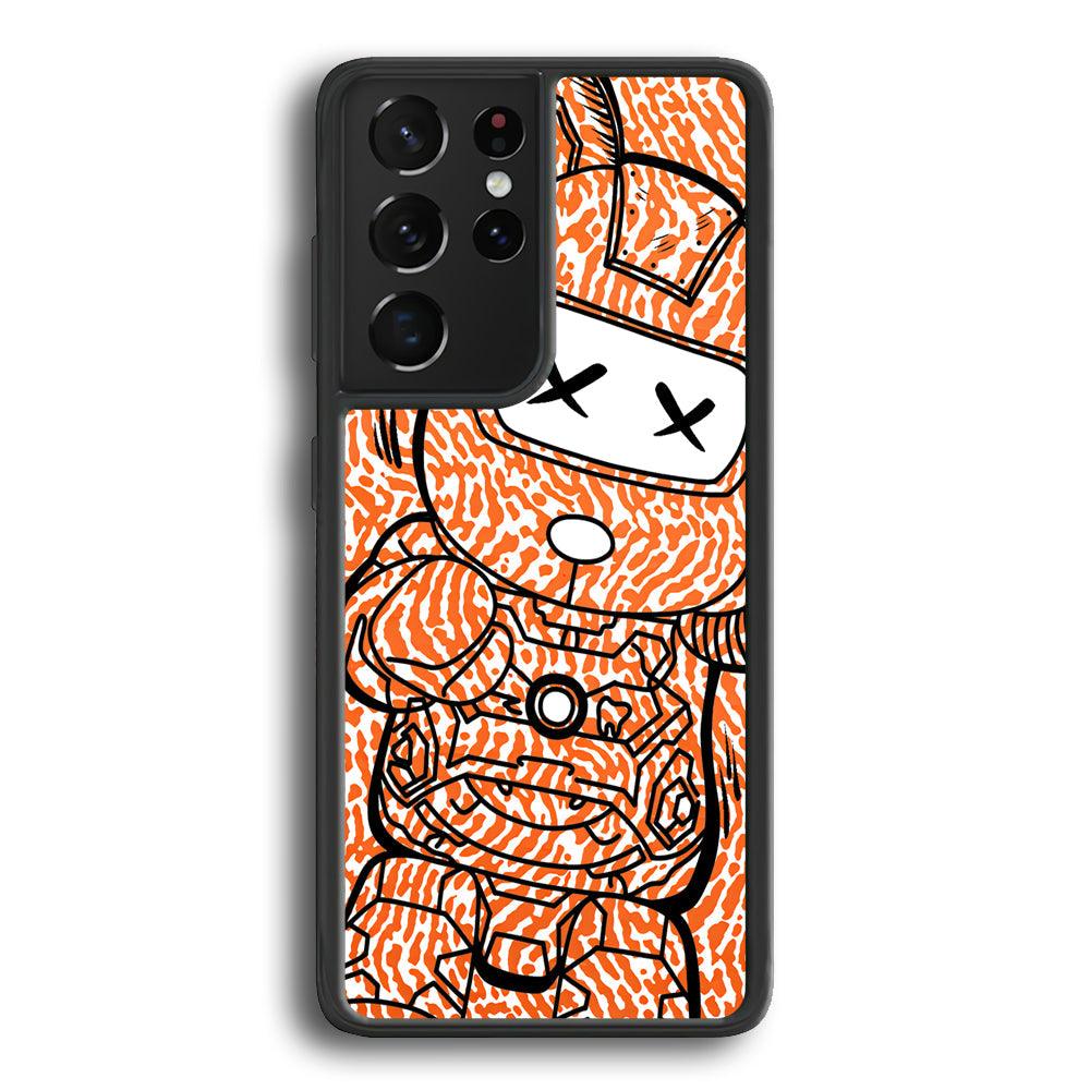 Giant Robot Doll Samsung Galaxy S22 Ultra Case-Rubber White (2D Case)-Oxvistore
