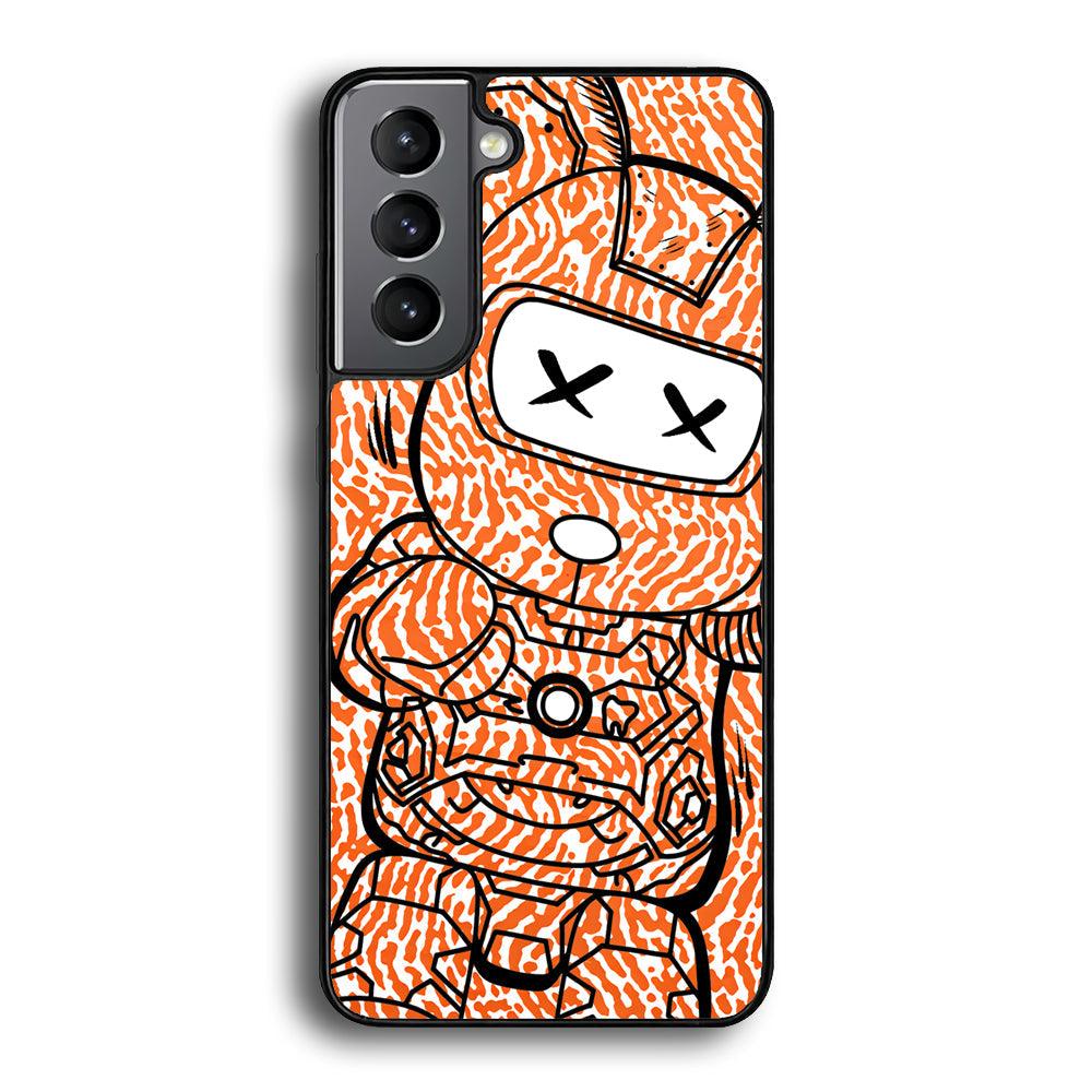 Giant Robot Doll Samsung Galaxy S24 Case-Rubber White (2D Case)-Oxvistore