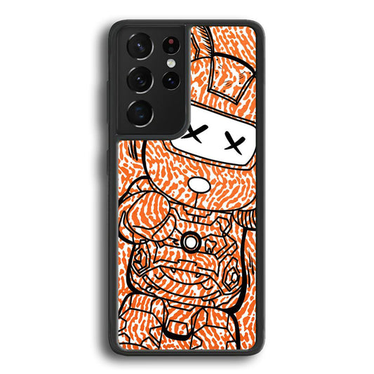 Giant Robot Doll Samsung Galaxy S21 Ultra Case-Rubber White (2D Case)-Oxvistore