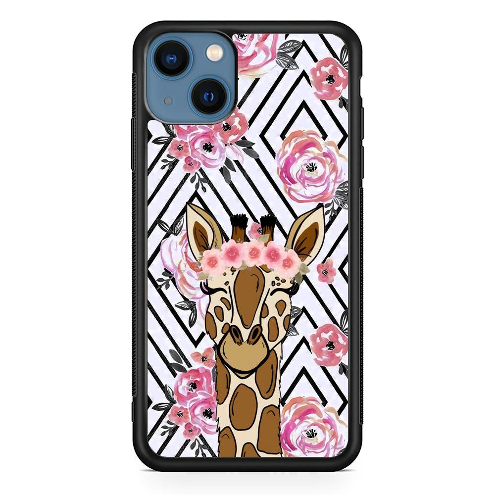 Giraffe Pics of Beauty iPhone 14 Case-Rubber White (2D Case)-Oxvistore