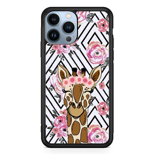 Giraffe Pics of Beauty iPhone 13 Pro Max Case-Rubber White (2D Case)-Oxvistore