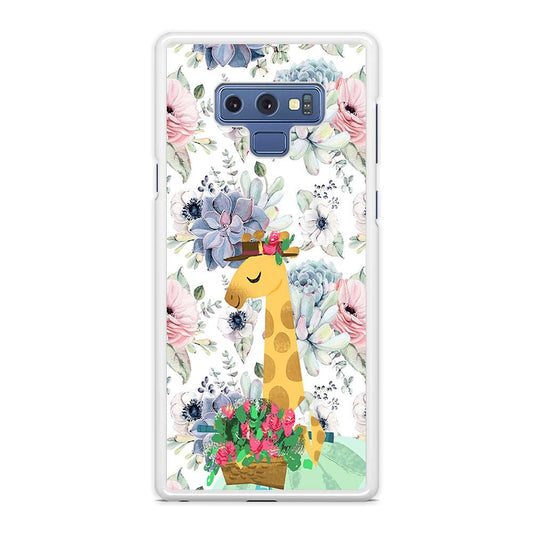 Giraffe Flower Bucket Samsung Galaxy Note 9 Case-Oxvistore