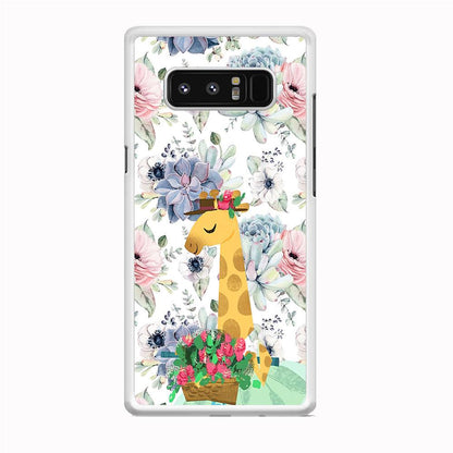 Giraffe Flower Bucket Samsung Galaxy Note 8 Case-Oxvistore