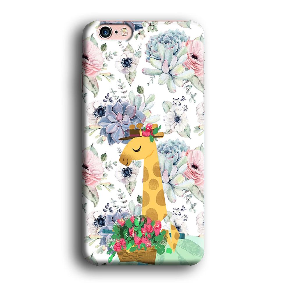 Giraffe Flower Bucket iPhone 6 | 6s Case-Oxvistore