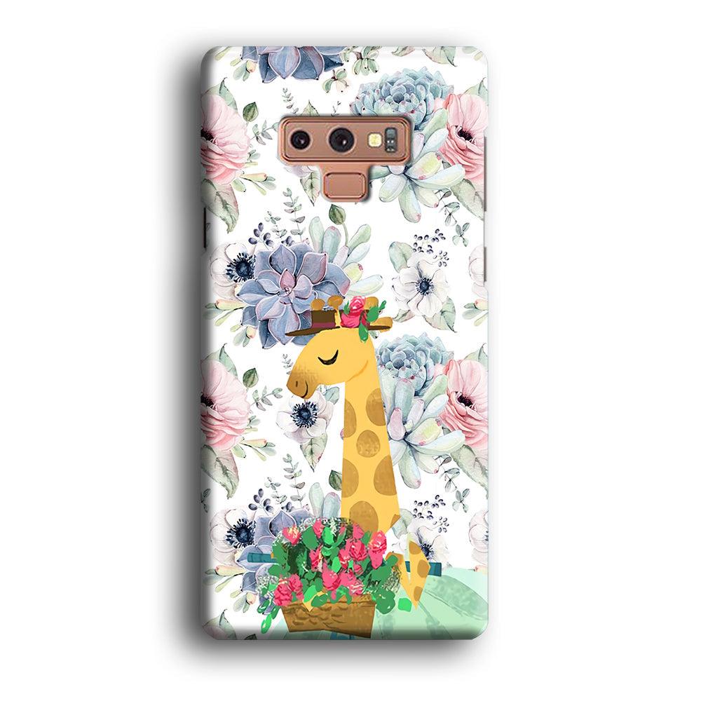 Giraffe Flower Bucket Samsung Galaxy Note 9 Case-Oxvistore