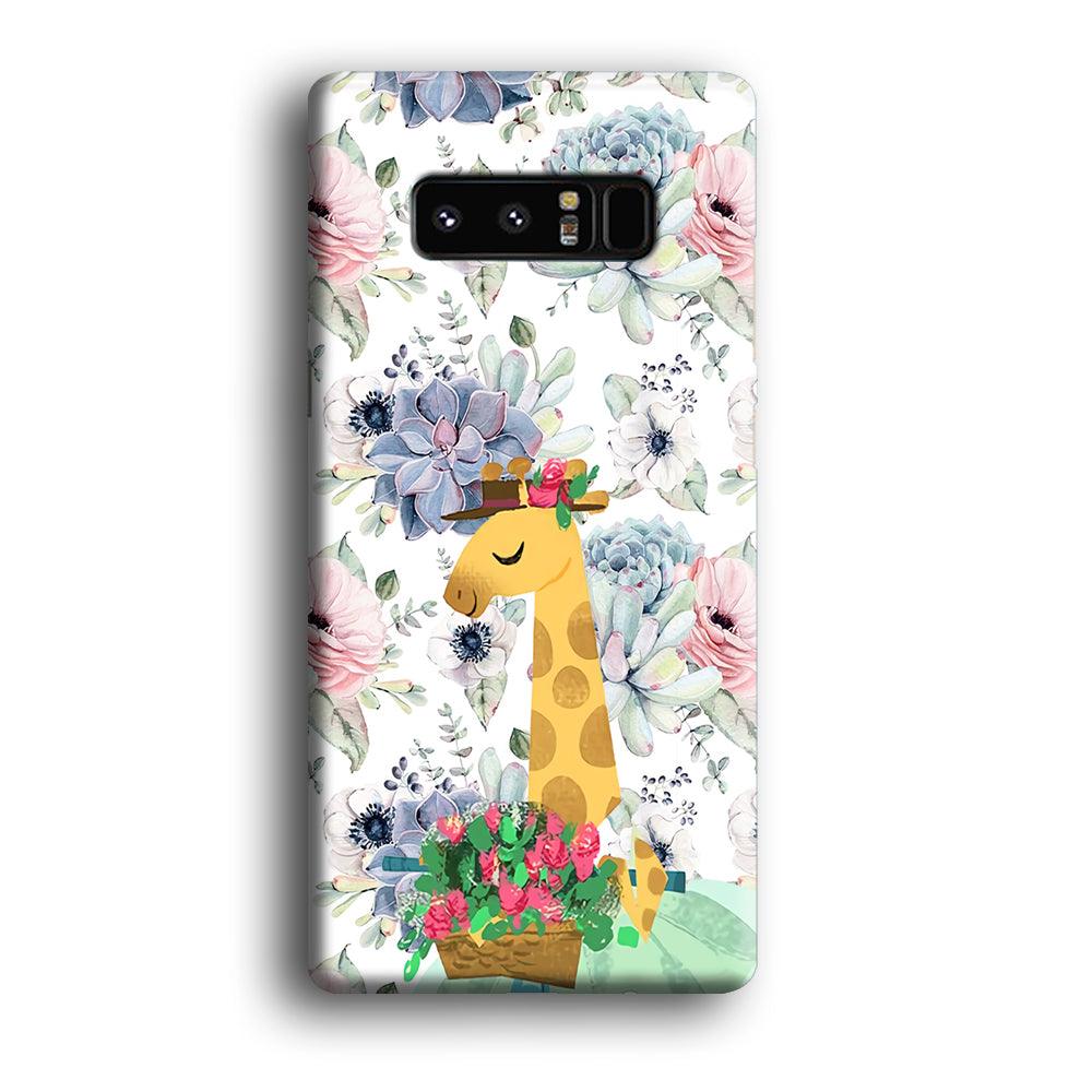 Giraffe Flower Bucket Samsung Galaxy Note 8 Case-Oxvistore