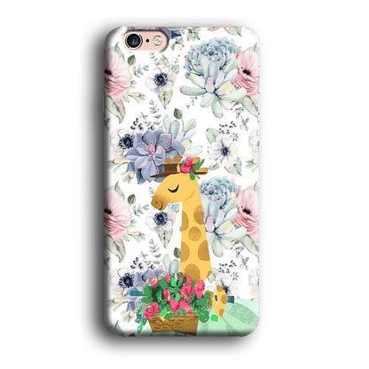 Giraffe Flower Bucket iPhone 6 Plus | 6s Plus Case-Oxvistore