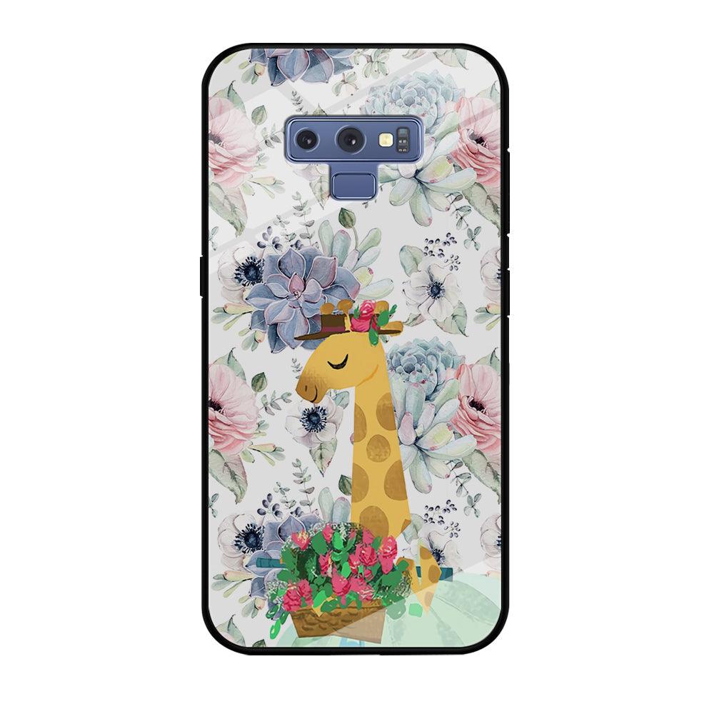 Giraffe Flower Bucket Samsung Galaxy Note 9 Case-Oxvistore