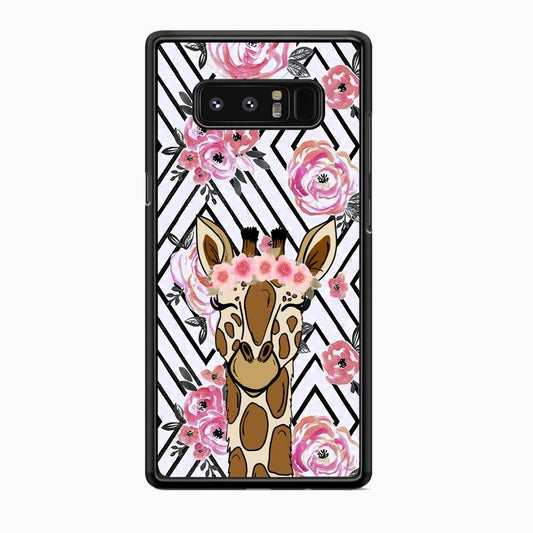 Giraffe Pics of Beauty Samsung Galaxy Note 8 Case-Rubber White (2D Case)-Oxvistore