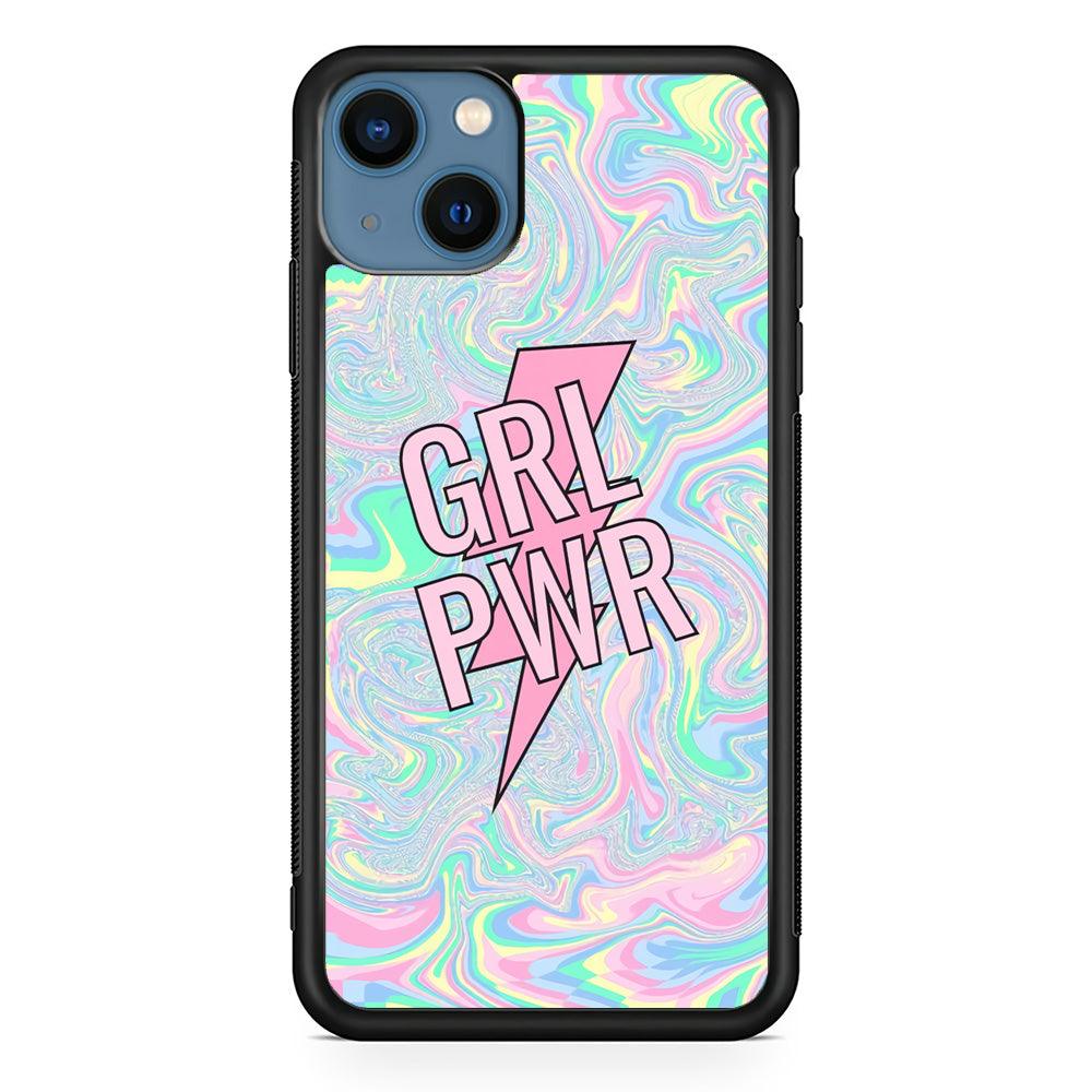 Girl Pink Flash Power iPhone 14 Case-Rubber Black (2D Case)-Oxvistore