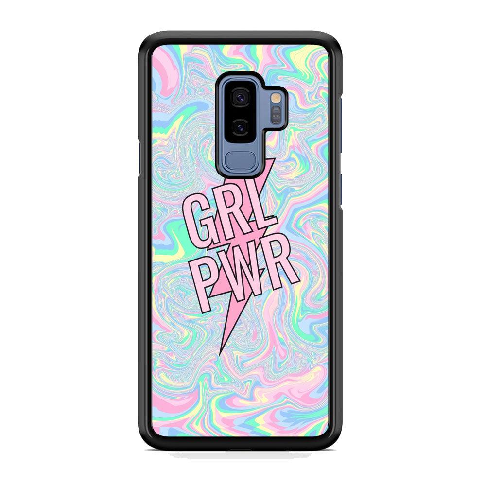Girl Pink Flash Power Samsung Galaxy S9 Plus Case-Rubber Black (2D Case)-Oxvistore