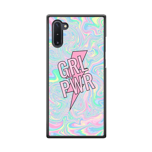 Girl Pink Flash Power Samsung Galaxy Note 10 Case-Rubber Black (2D Case)-Oxvistore