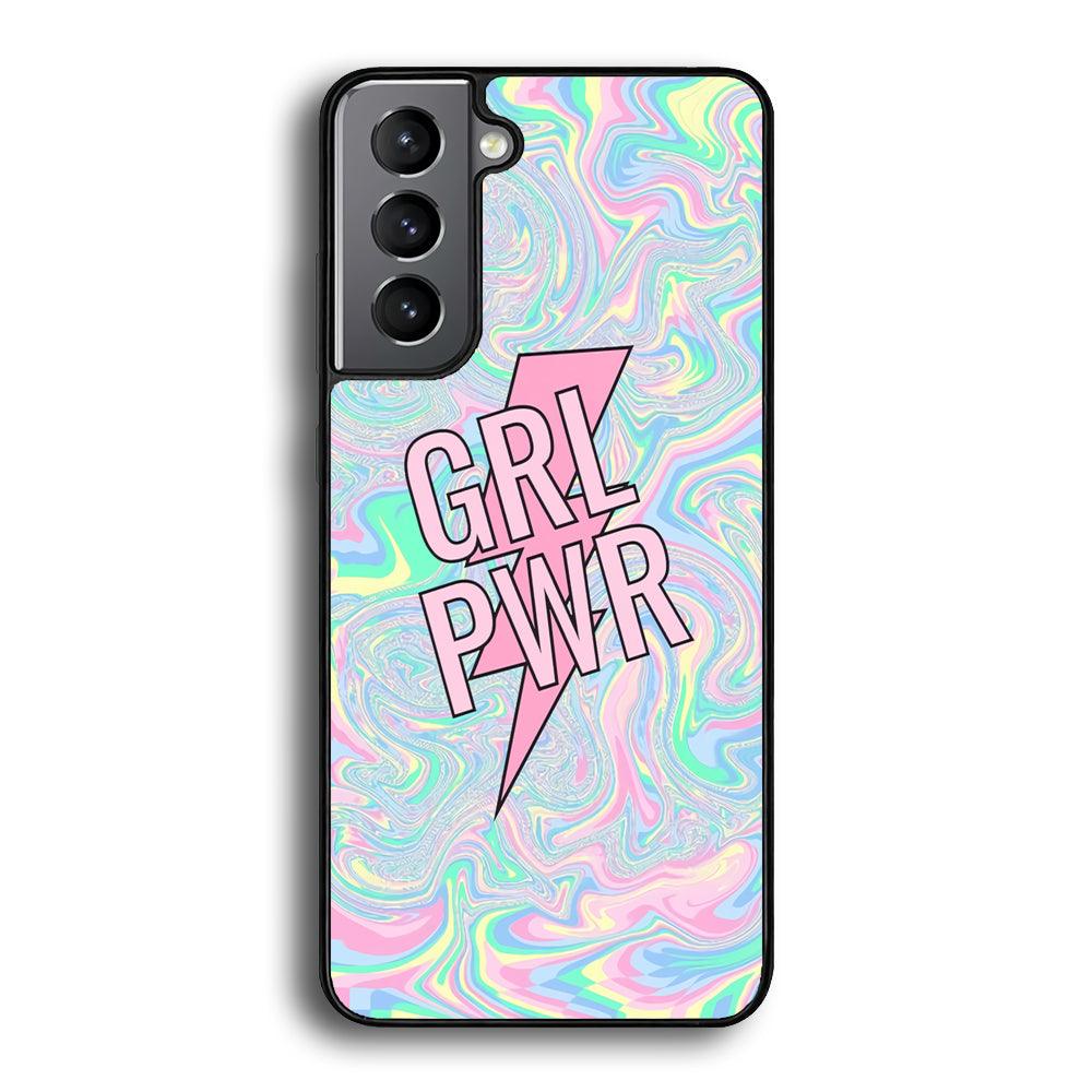 Girl Pink Flash Power Samsung Galaxy S24 Plus Case-Rubber Black (2D Case)-Oxvistore