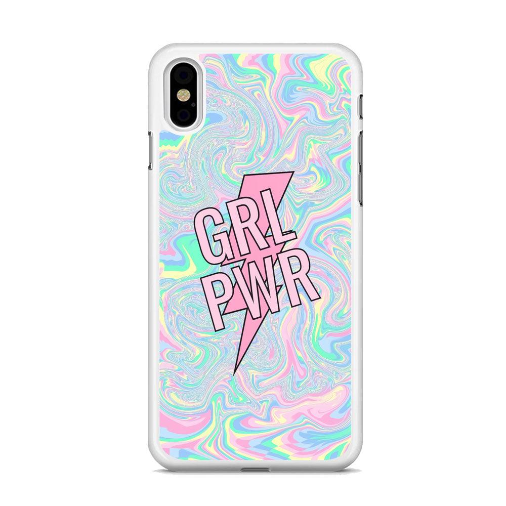 Girl Pink Flash Power iPhone X Case-Oxvistore