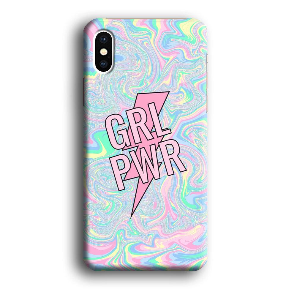 Girl Pink Flash Power iPhone X Case-Oxvistore