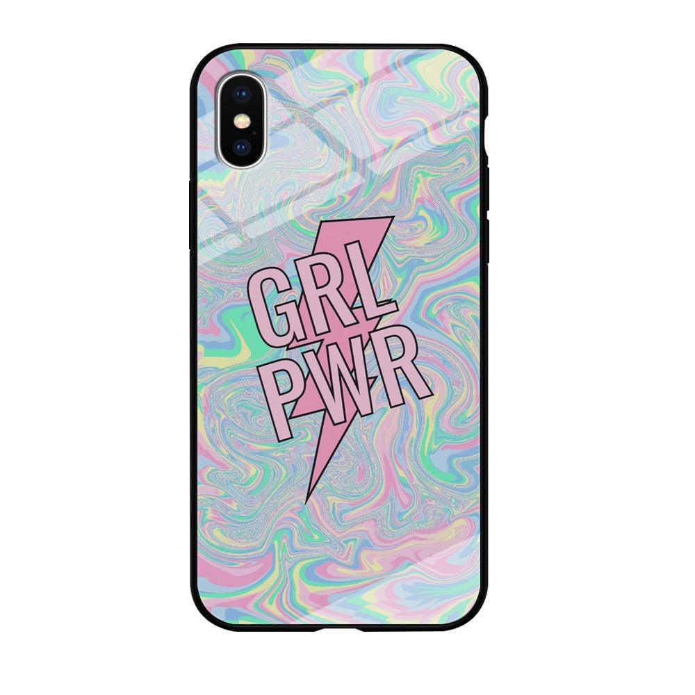 Girl Pink Flash Power iPhone X Case-Oxvistore