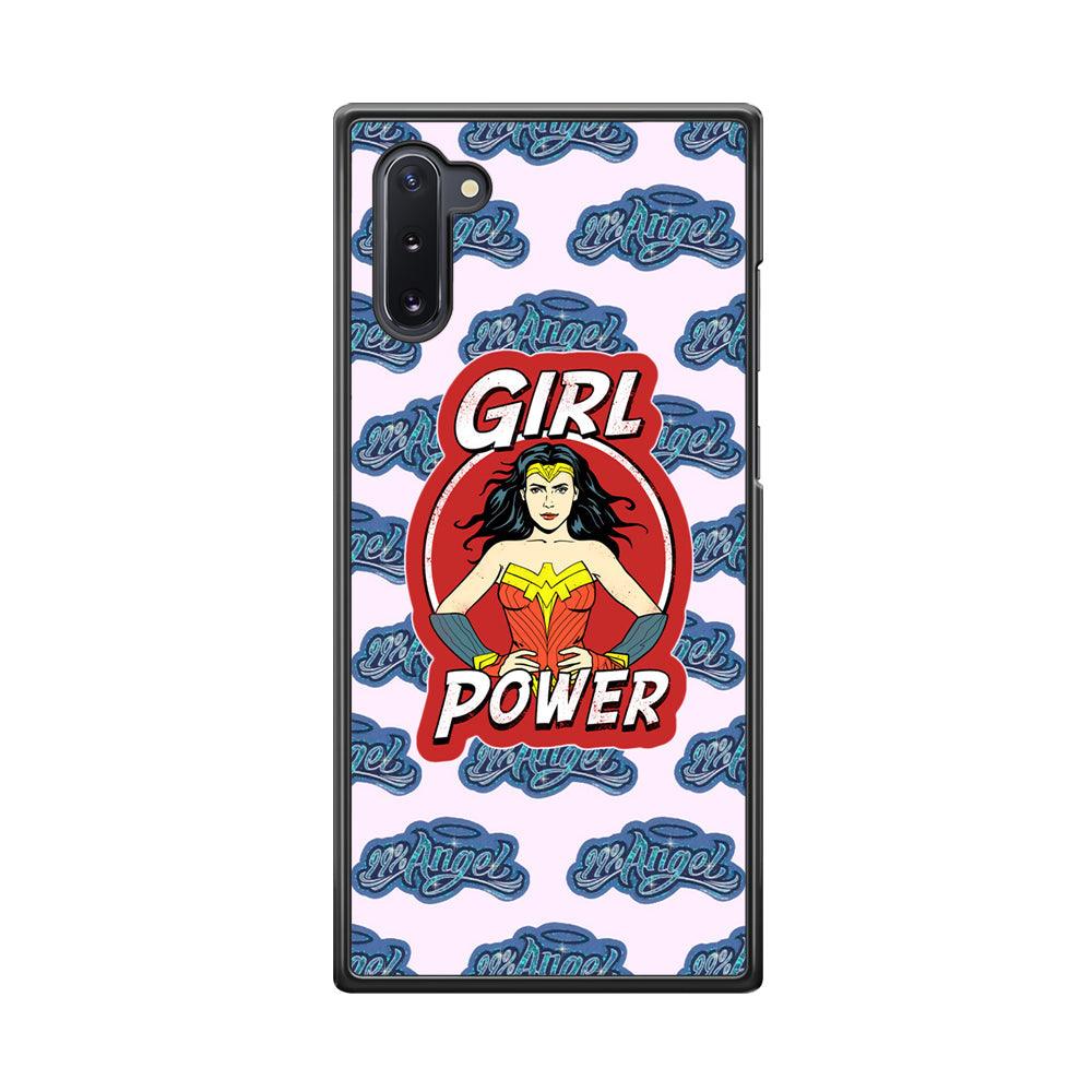 Girl Power is 99% Angel Samsung Galaxy Note 10 Case-Rubber Black (2D Case)-Oxvistore