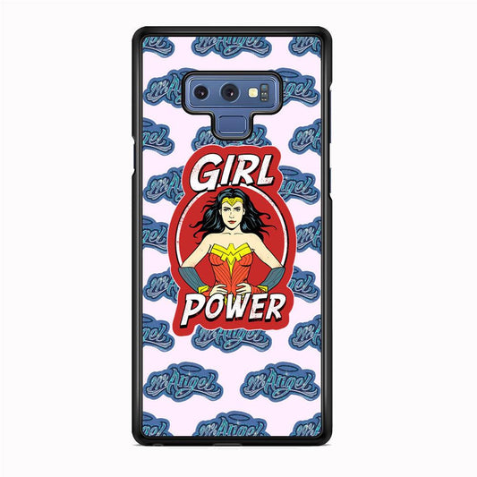 Girl Power is 99% Angel Samsung Galaxy Note 9 Case-Rubber White (2D Case)-Oxvistore