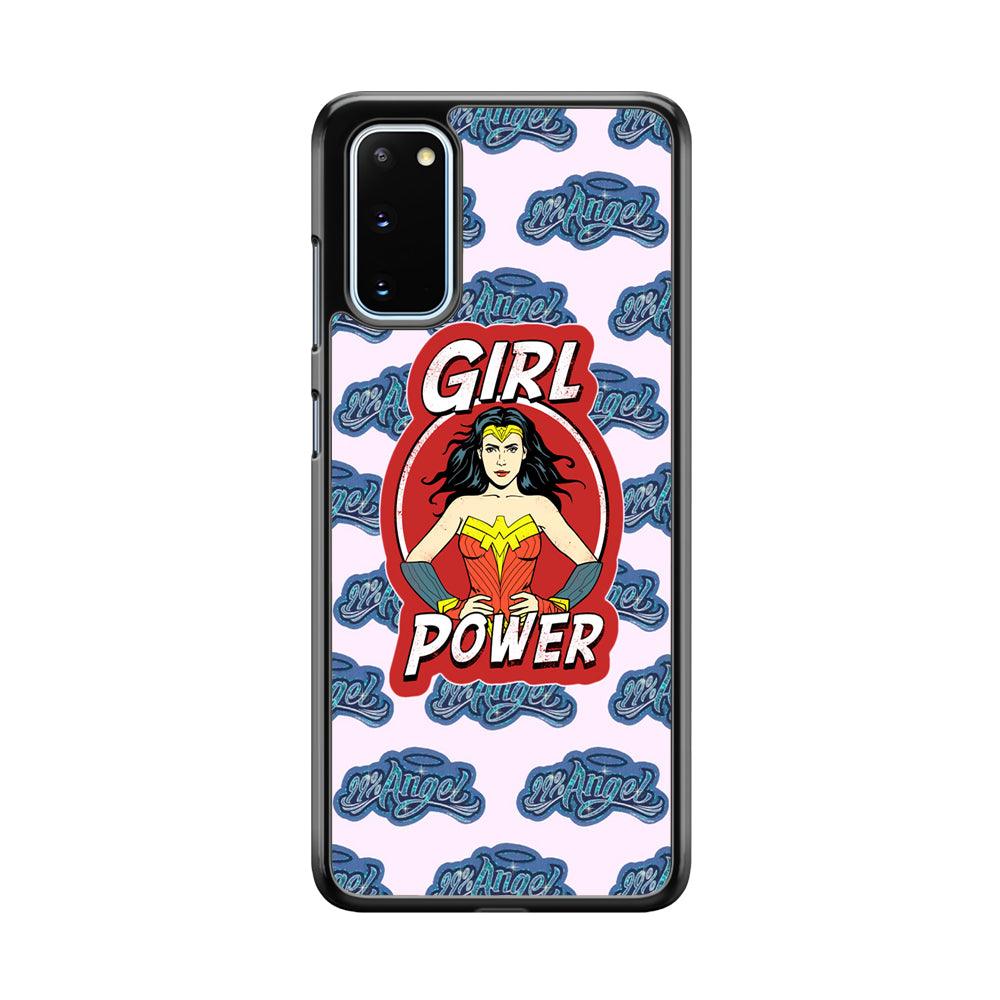 Girl Power is 99% Angel Samsung Galaxy S20 Case-Rubber Black (2D Case)-Oxvistore