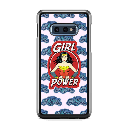 Girl Power is 99% Angel Samsung Galaxy S10E Case-Rubber Black (2D Case)-Oxvistore