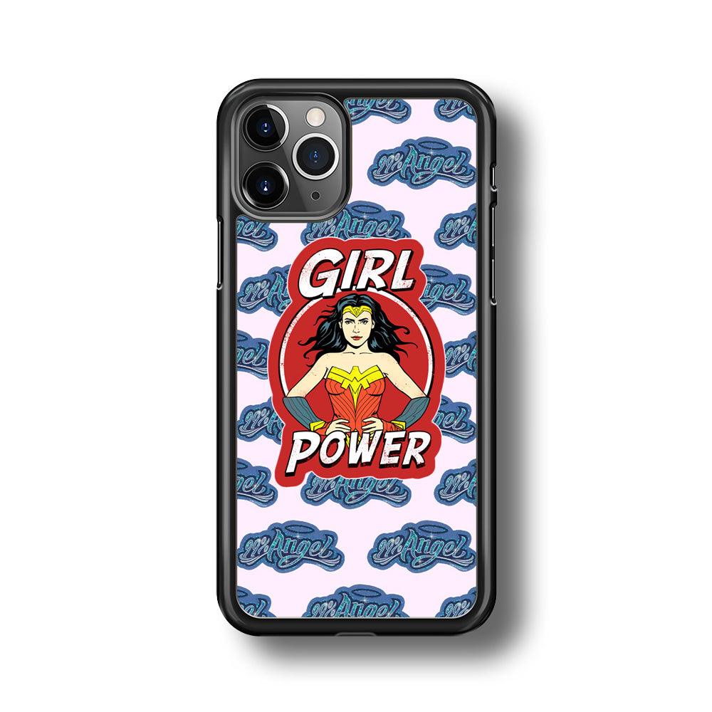 Girl Power is 99% Angel iPhone 11 Pro Max Case-Rubber Black (2D Case)-Oxvistore