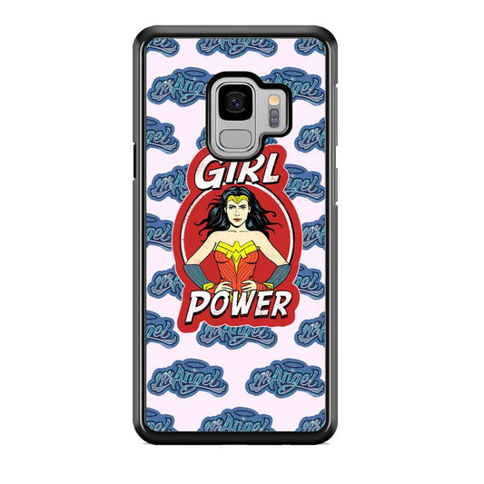 Girl Power is 99% Angel Samsung Galaxy S9 Case-Rubber Black (2D Case)-Oxvistore