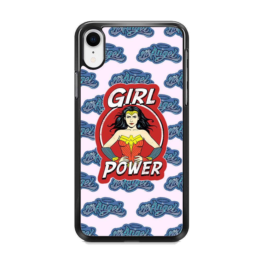Girl Power is 99% Angel iPhone XR Case-Rubber Black (2D Case)-Oxvistore