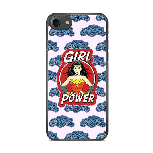 Girl Power is 99% Angel iPhone 8 Case-Rubber Black (2D Case)-Oxvistore