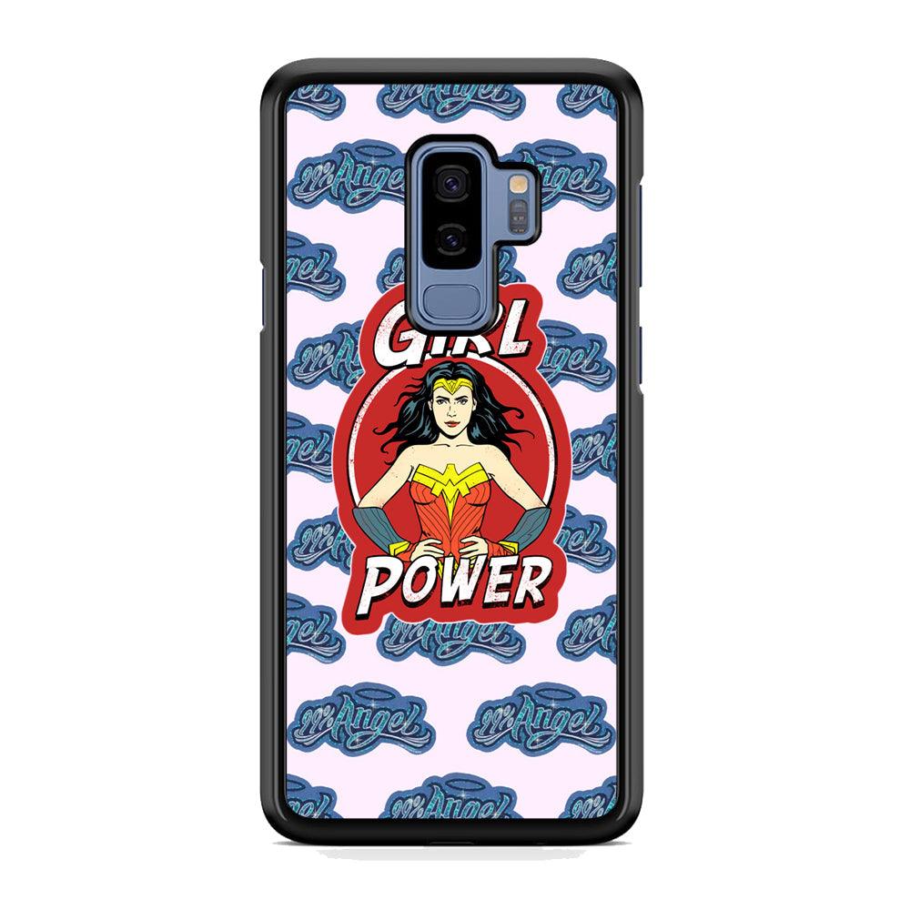 Girl Power is 99% Angel Samsung Galaxy S9 Plus Case-Rubber Black (2D Case)-Oxvistore