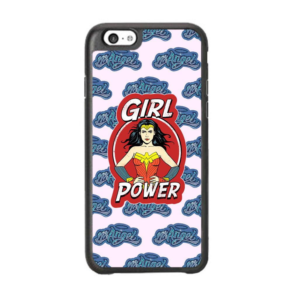 Girl Power is 99% Angel iPhone 6 Plus | 6s Plus Case-Rubber Black (2D Case)-Oxvistore