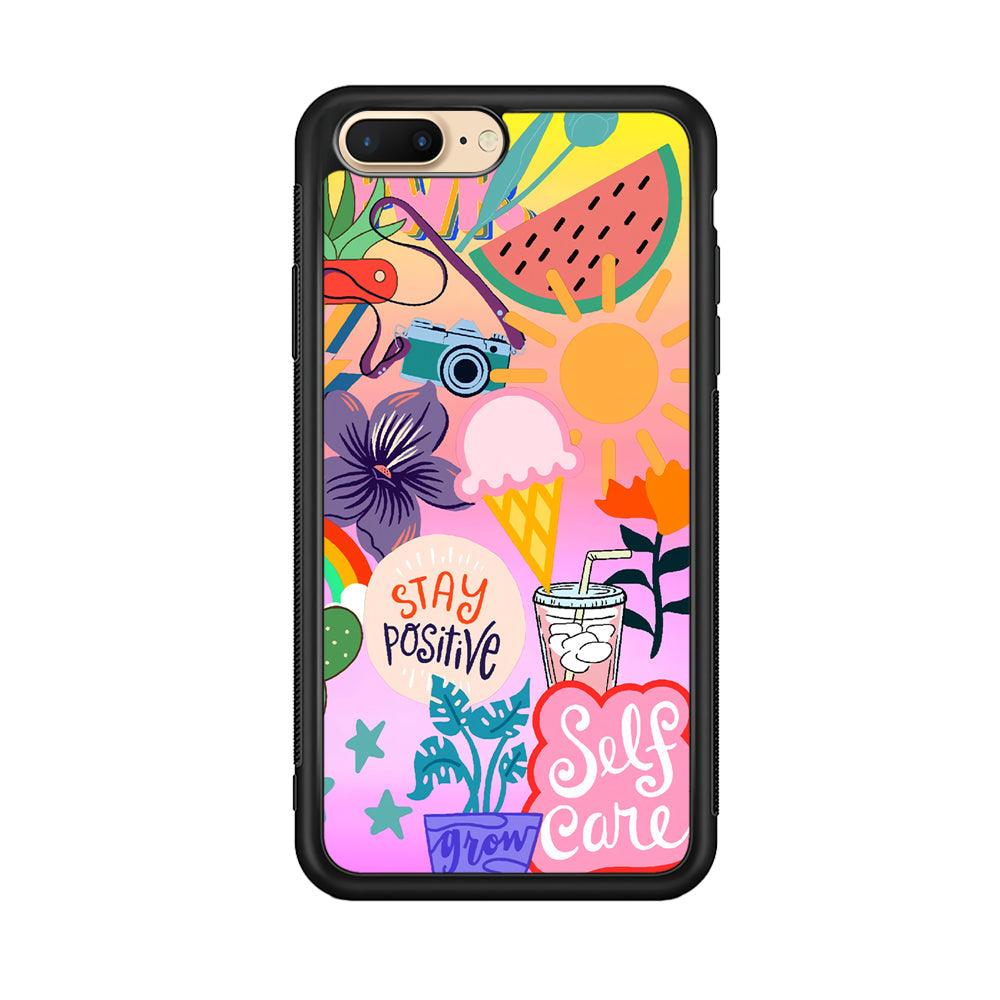 Girly Aesthetic World iPhone 7 Plus Case-Rubber Black (2D Case)-Oxvistore