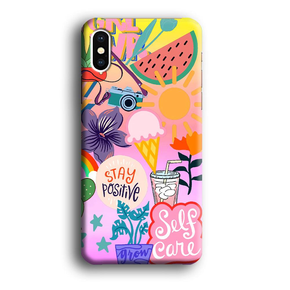 Girly Aesthetic World iPhone X Case-Oxvistore