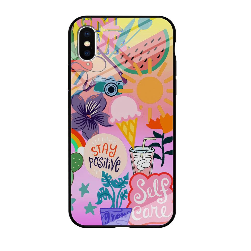 Girly Aesthetic World iPhone X Case-Oxvistore