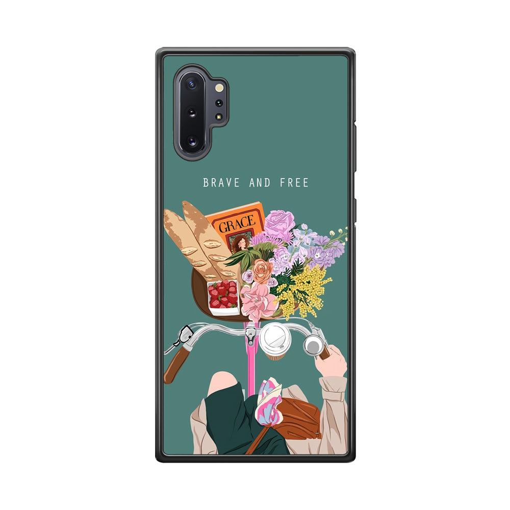 Girly Be Brave and Free Samsung Galaxy Note 10 Plus Case-Oxvistore