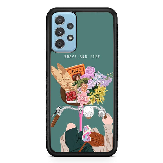 Girly Be Brave and Free Samsung Galaxy A72 Case-Oxvistore