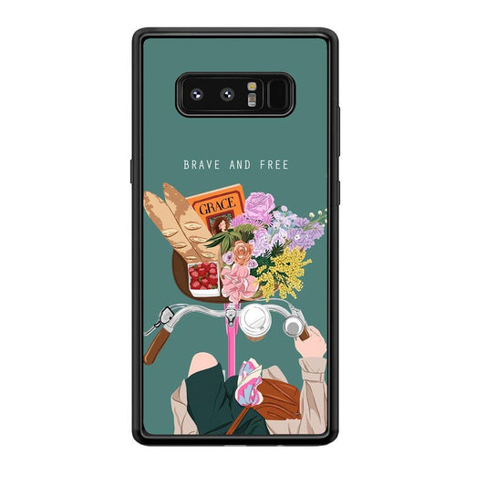 Girly Be Brave and Free Samsung Galaxy Note 8 Case-Oxvistore