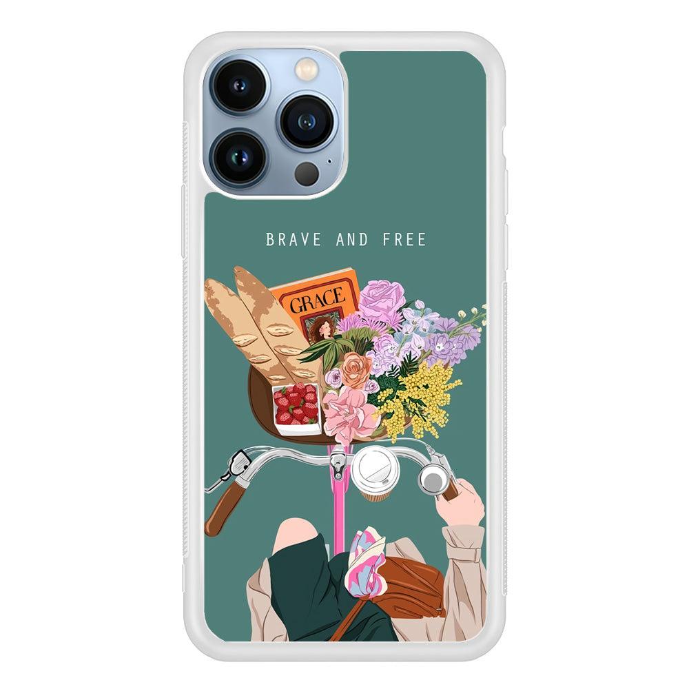 Girly Be Brave and Free iPhone 15 Pro Max Case-Oxvistore