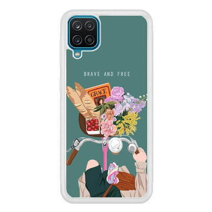 Girly Be Brave and Free Samsung Galaxy A12 Case-Oxvistore