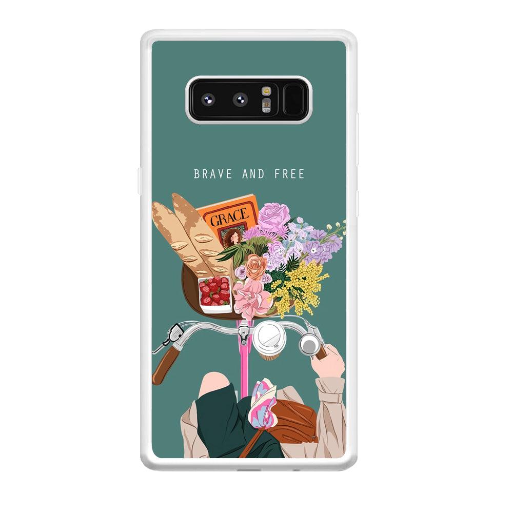 Girly Be Brave and Free Samsung Galaxy Note 8 Case-Oxvistore