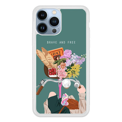 Girly Be Brave and Free iPhone 14 Pro Max Case-Oxvistore