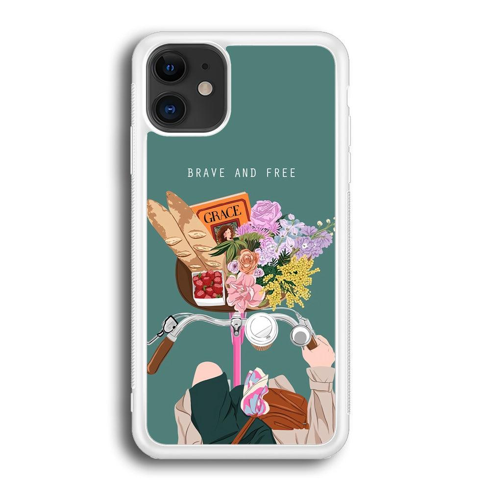 Girly Be Brave and Free iPhone 12 Case-Oxvistore